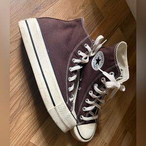 Converse High-Tops in Chocolate and Cream